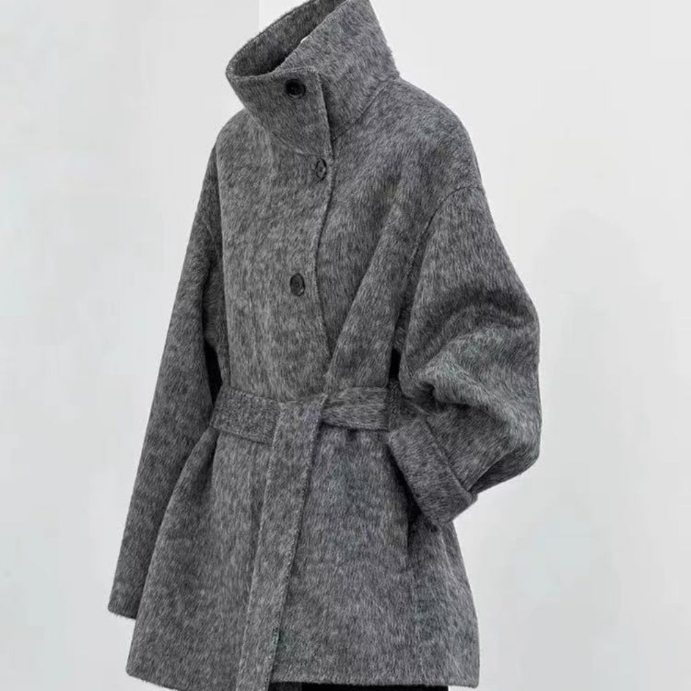 スタンドカラーミドルコート｜オフィスカジュアル レディース 通販【ミレジェネ】