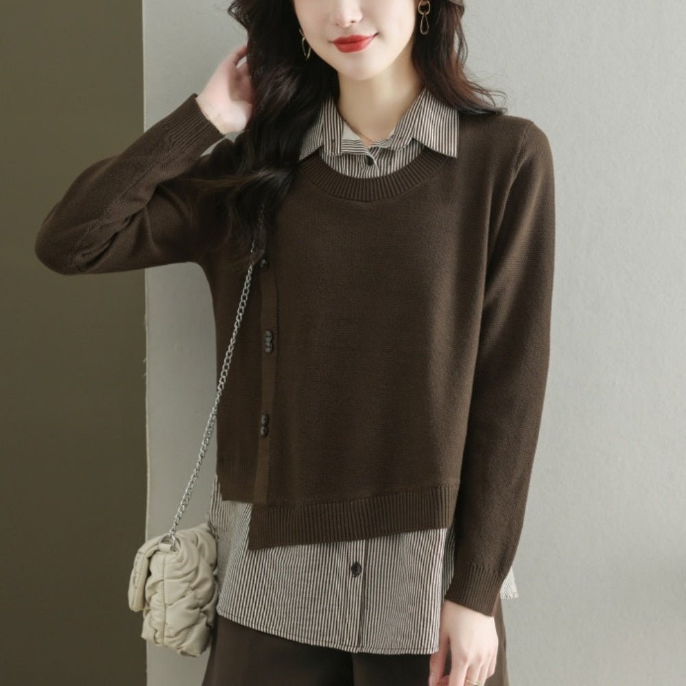 フェイクレイヤードニット｜オフィスカジュアル レディース 通販【ミレジェネ】