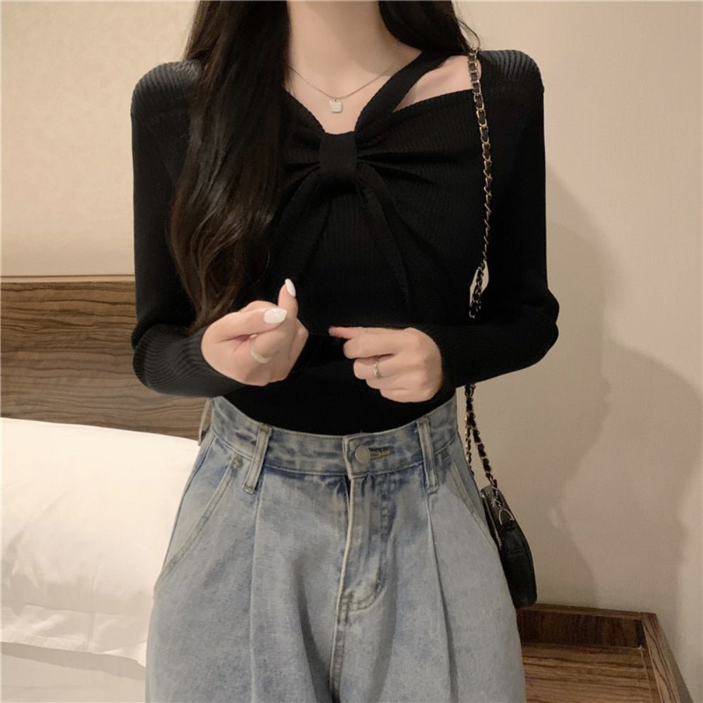 フロントリボンリブカットソー｜オフィスカジュアル レディース 通販【ミレジェネ】