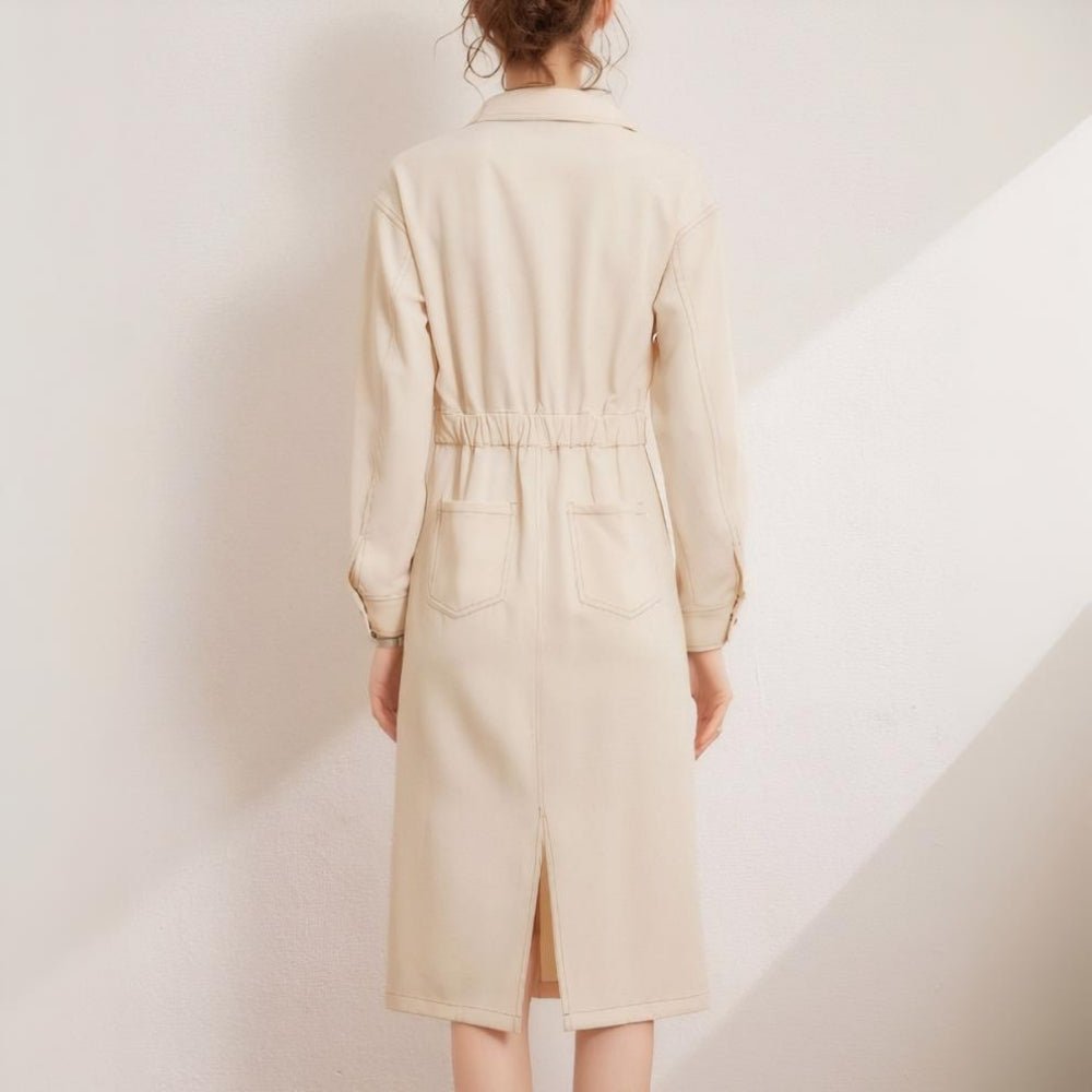 ウエストスリムシャツワンピース｜オフィスカジュアル レディース 通販【ミレジェネ】