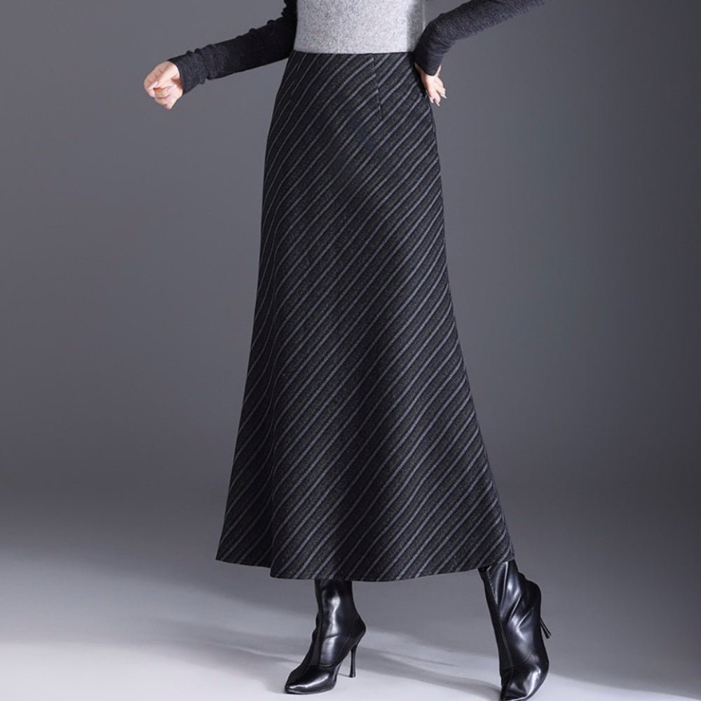 斜めストライプマーメイドスカート｜オフィスカジュアル レディース 通販【ミレジェネ】