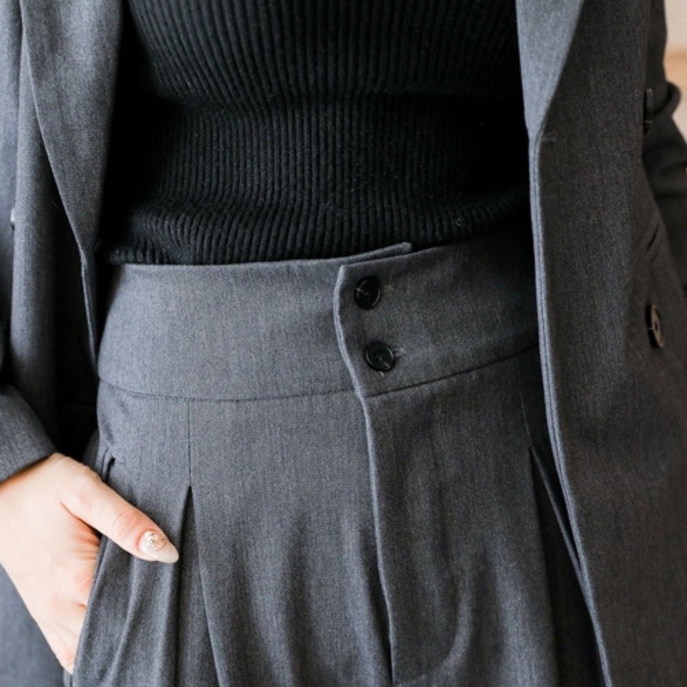 ハイウエストワイドパンツ・ダブルジャケットセットアップ｜オフィスカジュアル レディース 通販【ミレジェネ】