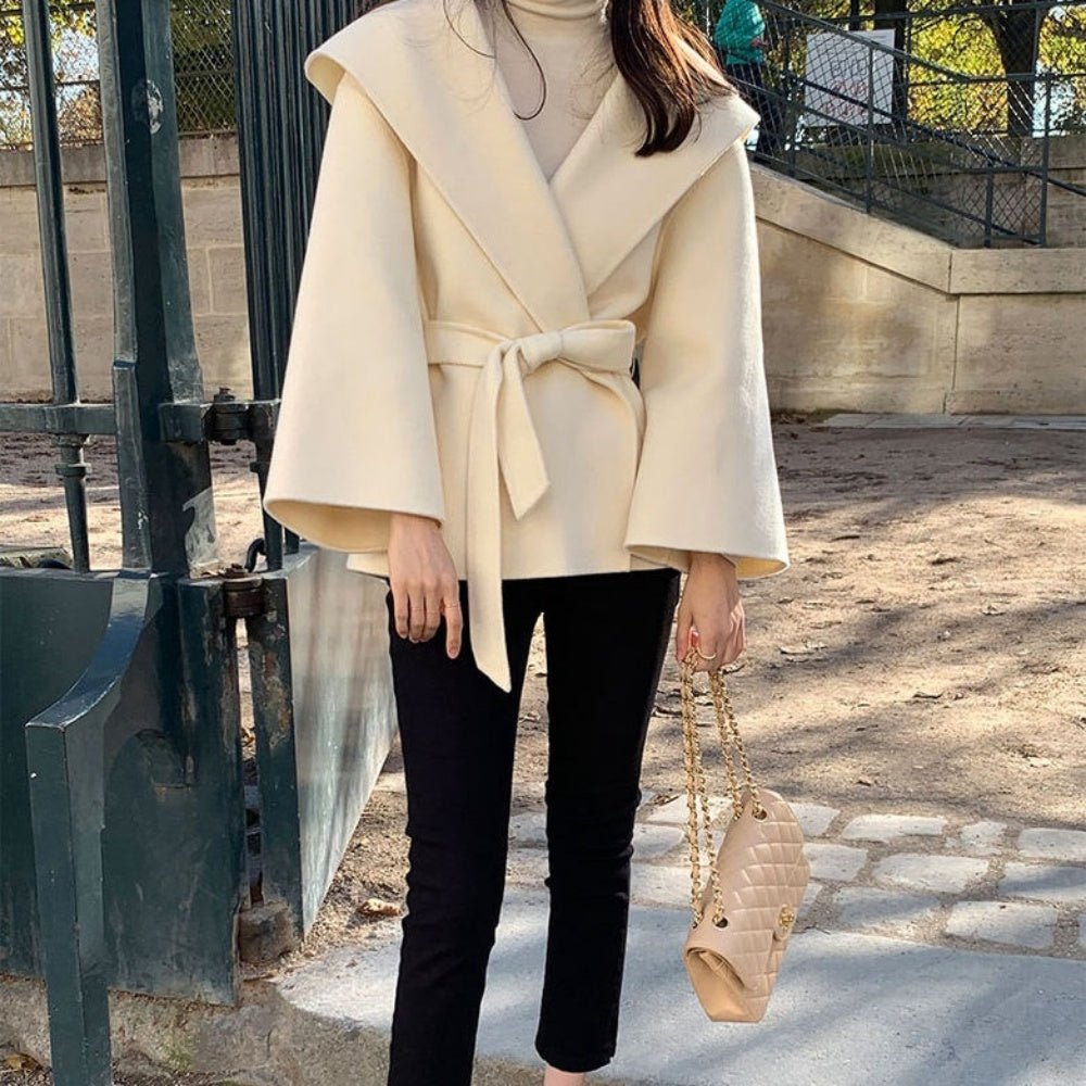 ウエストマークビッグカラーコート｜オフィスカジュアル レディース  