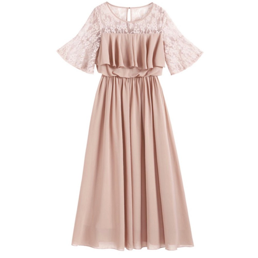 レース切り替えワンピース｜オフィスカジュアル レディース 通販【ミレジェネ】