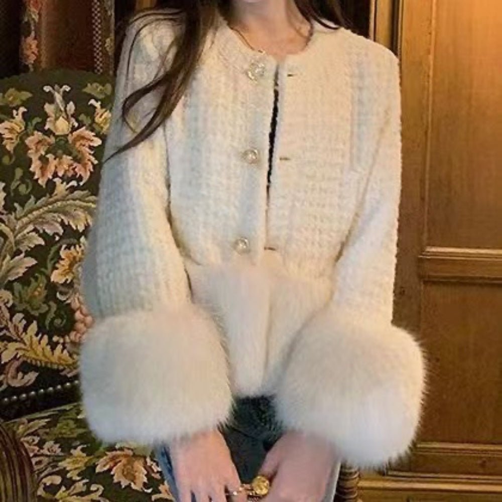 ファーボトムツイードアウター｜オフィスカジュアル レディース 通販【ミレジェネ】