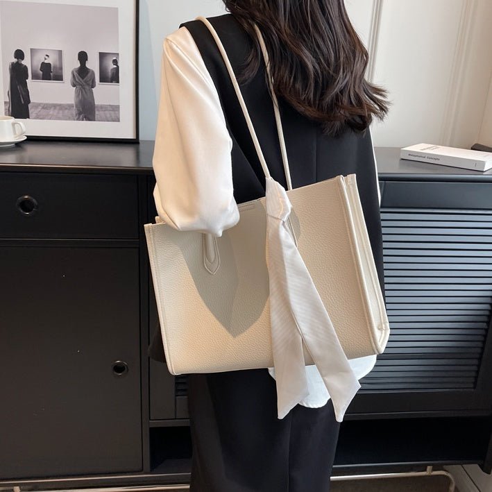 韓国デザイン ミディートート ショルダーバッグ オフィスBAG HVISK ヴィスク トートバッグ SAGE MEDIUM SOFT SHINY STRUCTURE
