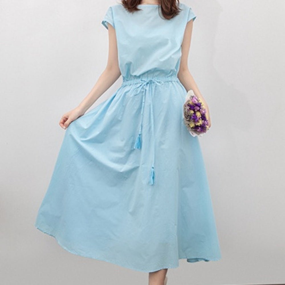 ウェストギャザースクエアネックワンピース｜オフィスカジュアル レディース 通販【ミレジェネ】