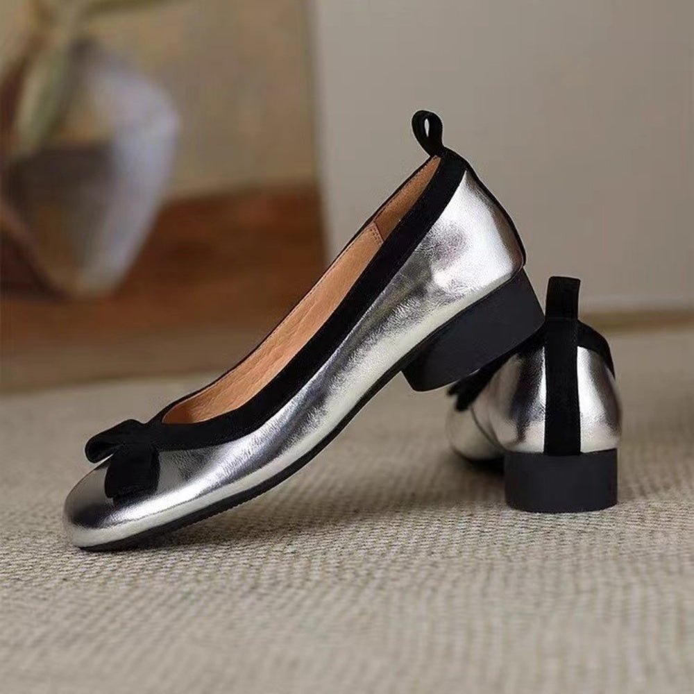 スクエアトゥリボンパンプス｜オフィスカジュアル レディース 通販【ミレジェネ】