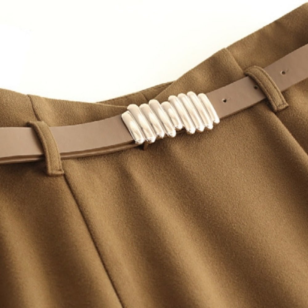 ベルト付きフレアスカート｜オフィスカジュアル レディース 通販【ミレジェネ】