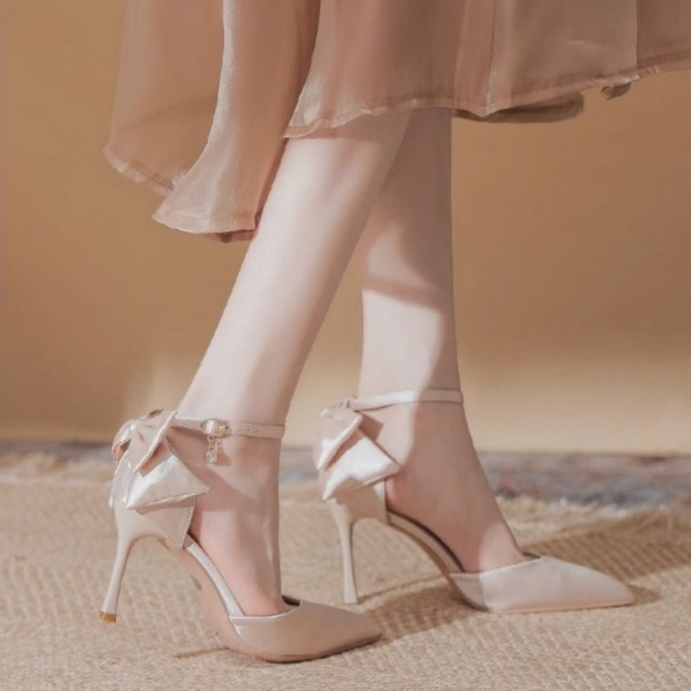 バックリボンストラップパンプス｜オフィスカジュアル レディース 通販【ミレジェネ】