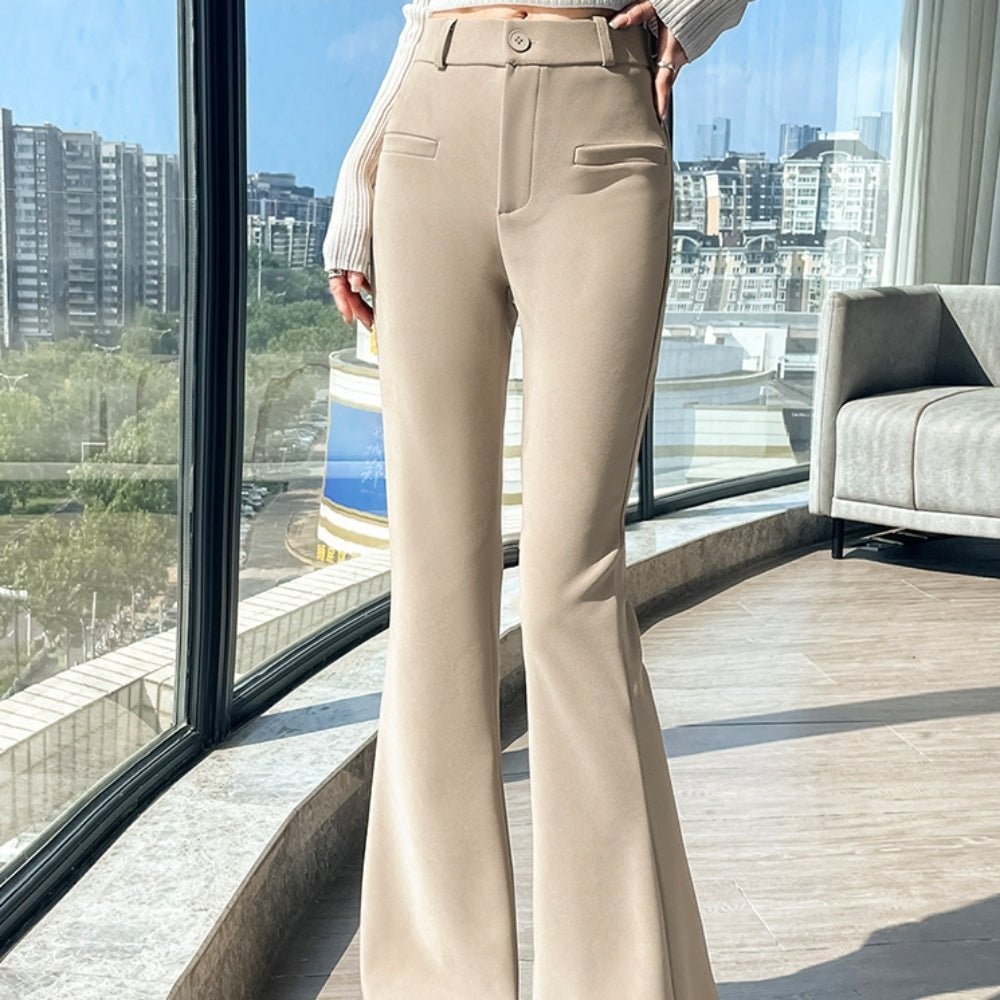 裾フレアストレッチパンツ｜オフィスカジュアル レディース 通販【ミレジェネ】