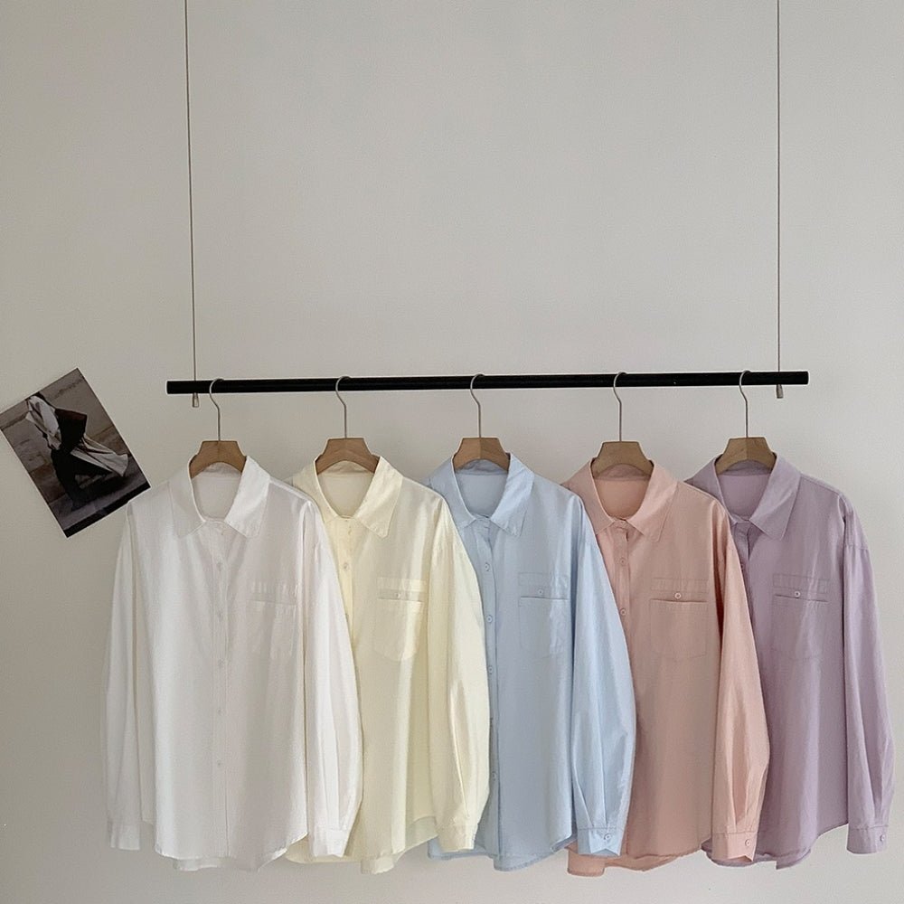 パステルカラーレギュラーカラーシャツ｜オフィスカジュアル レディース 通販【ミレジェネ】