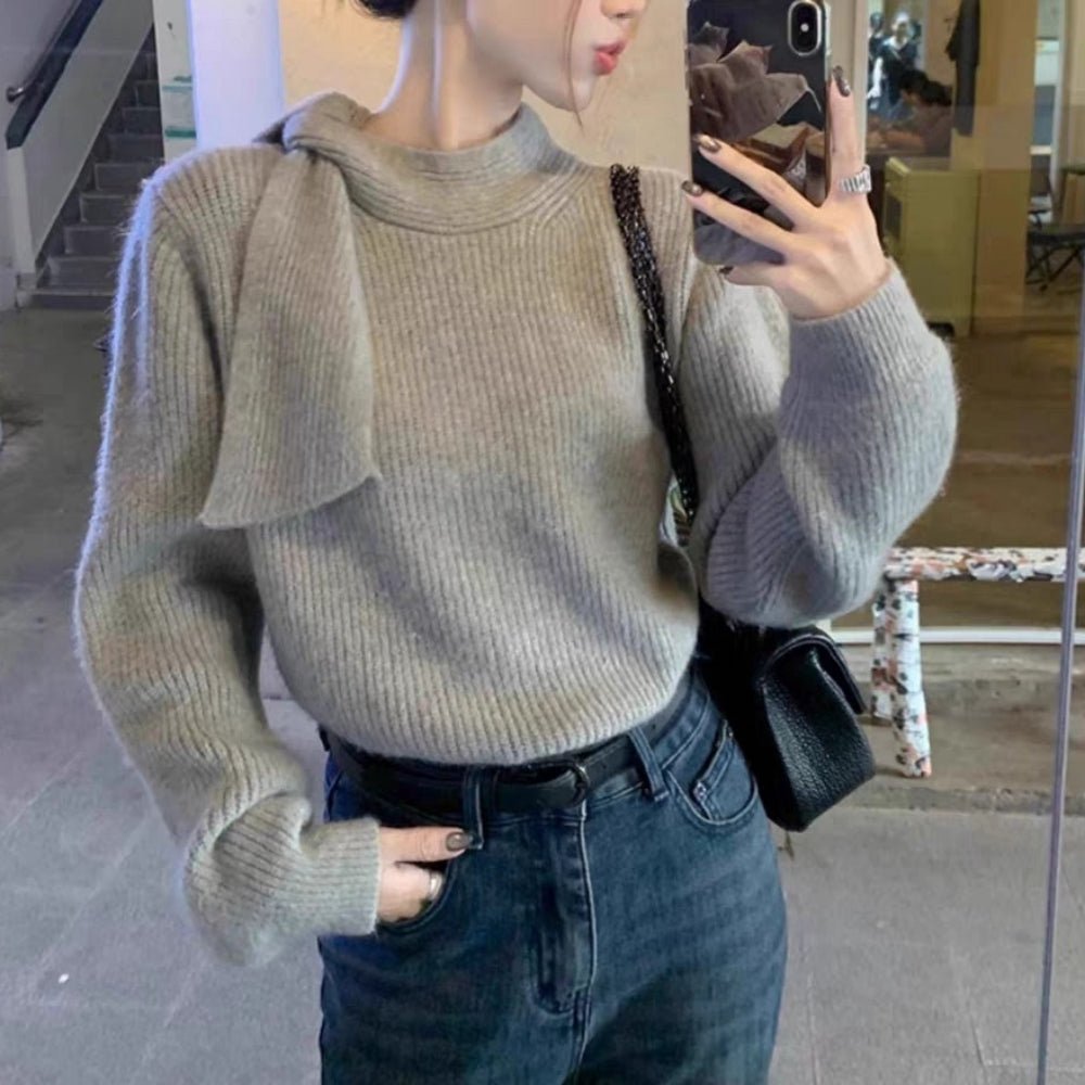 首元リボンニット｜オフィスカジュアル レディース 通販【ミレジェネ】