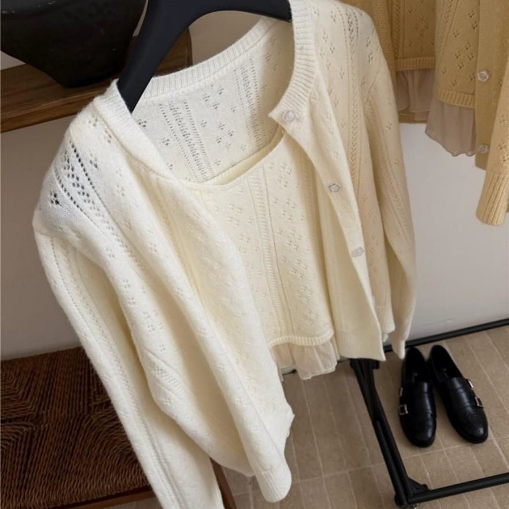 シアーフリルヘムニットアンサンブル｜オフィスカジュアル レディース 通販【ミレジェネ】