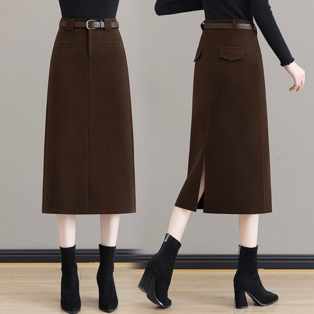 フロントポケットタイトスカート｜オフィスカジュアル レディース 通販【ミレジェネ】