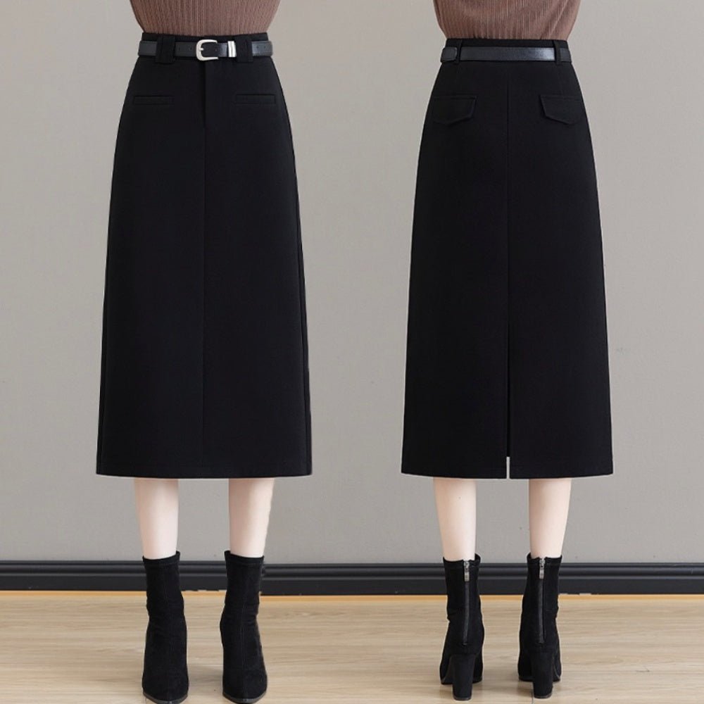 フロントポケットタイトスカート｜オフィスカジュアル レディース 通販【ミレジェネ】