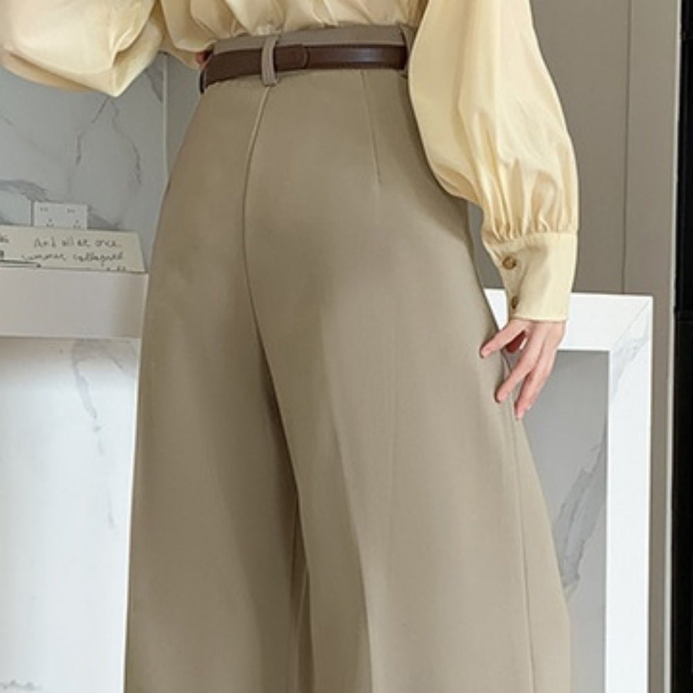 タック入りワイドパンツ｜オフィスカジュアル レディース 通販【ミレジェネ】