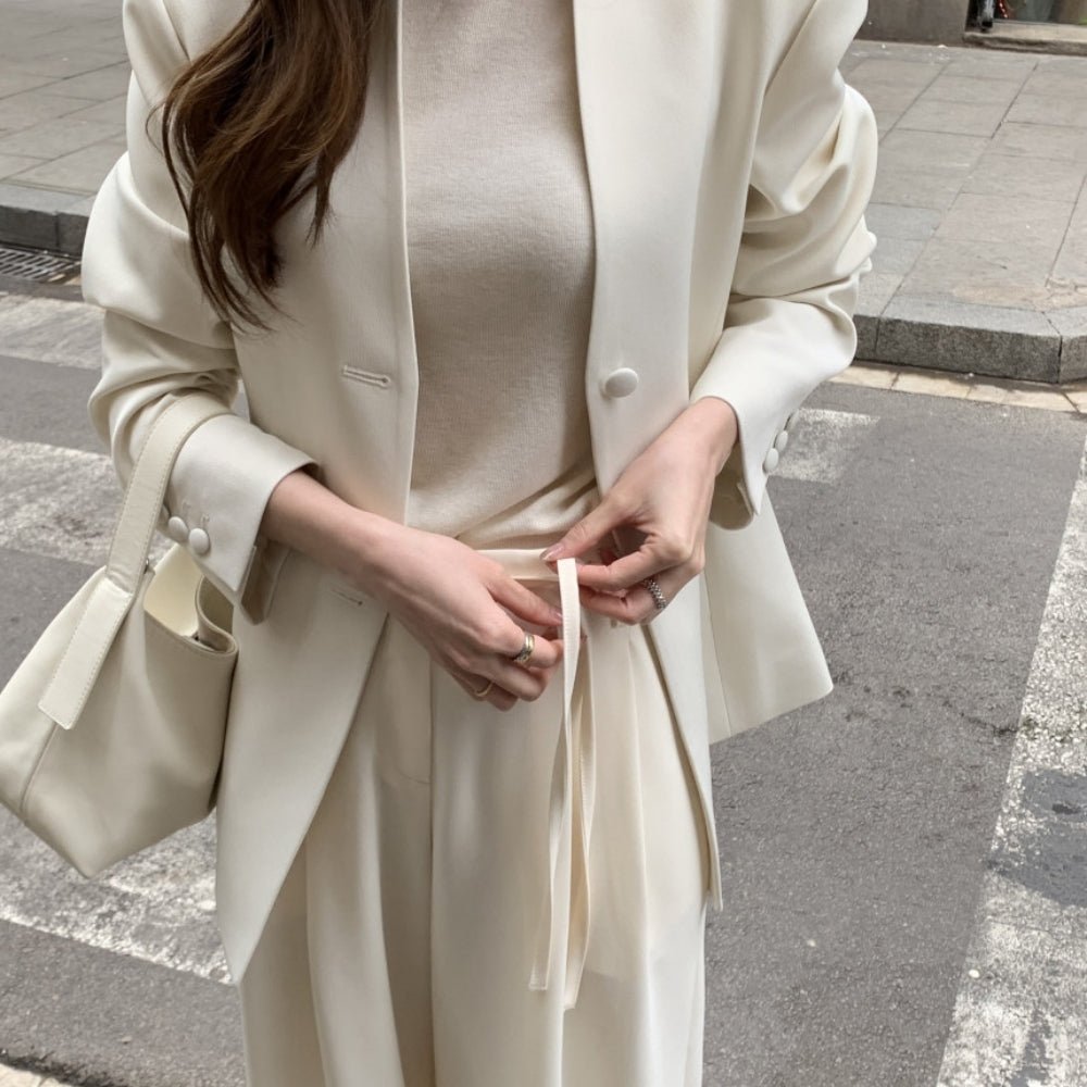 シンプルＶネックジャケット｜オフィスカジュアル レディース 通販【ミレジェネ】