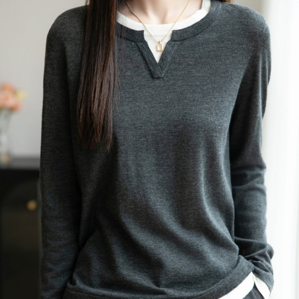 フェイクツーピースニット｜オフィスカジュアル レディース 通販【ミレジェネ】