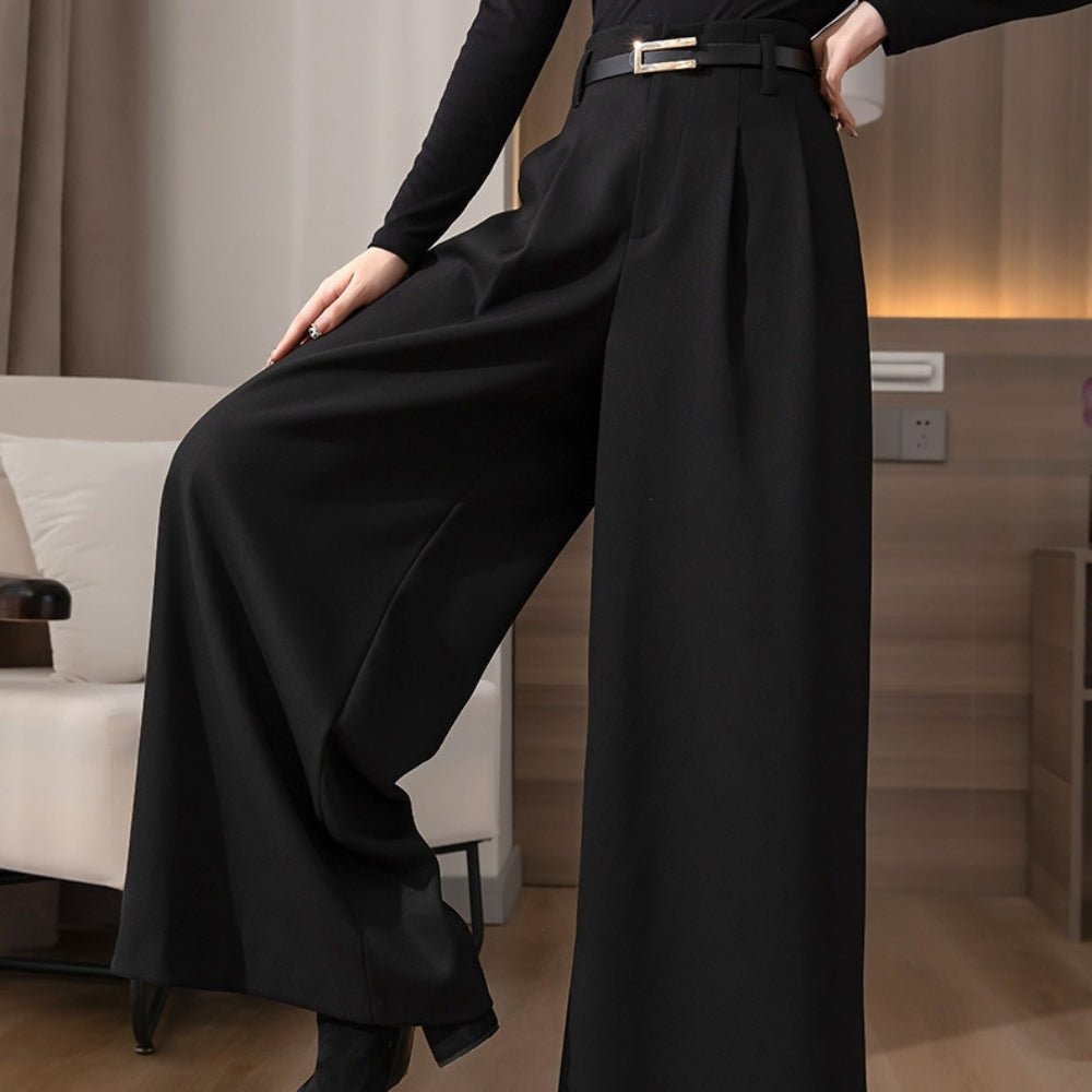 ハイウエストタック入りワイドパンツ｜オフィスカジュアル レディース 通販【ミレジェネ】