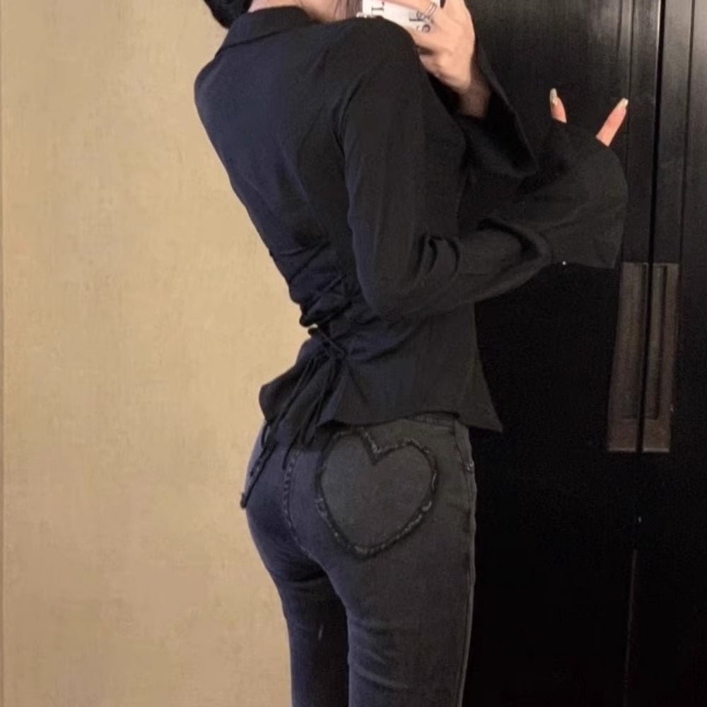 バックレースアップシャツ｜オフィスカジュアル レディース 通販【ミレジェネ】