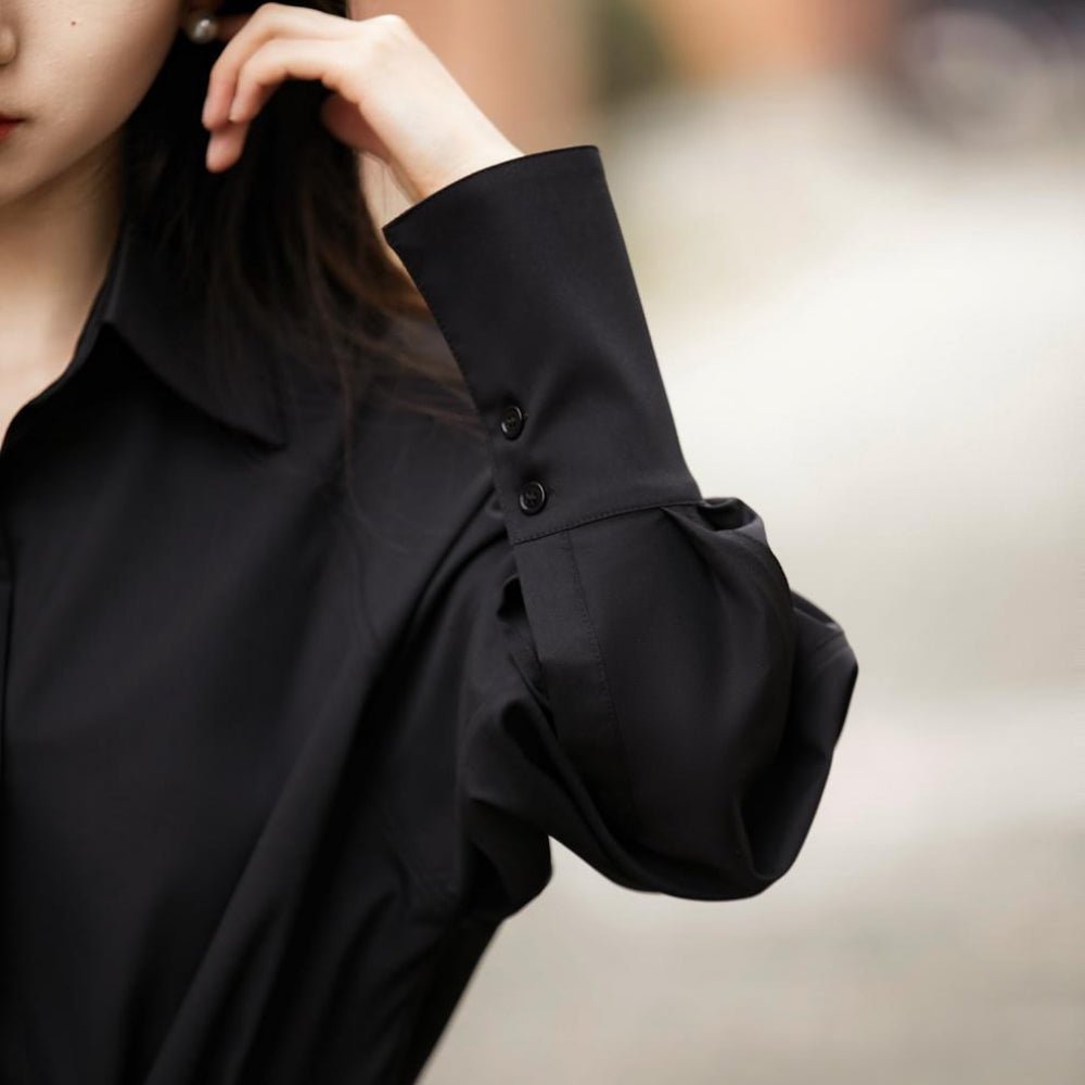 【着痩せ/通勤】ウエストマークレギュラーカラーブラウス [ミレジェネ]｜オフィスカジュアル レディース 通販【ミレジェネ】