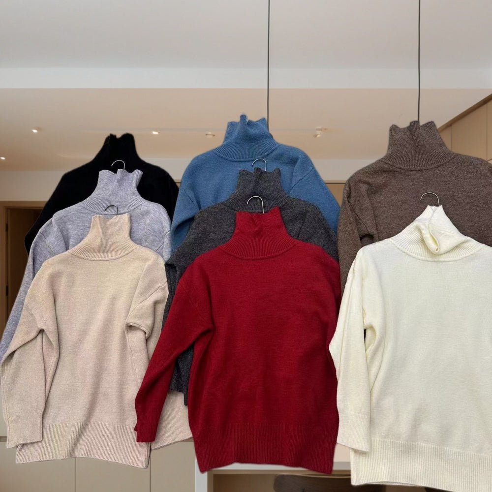 タートルネックオーバーシルエットニット｜オフィスカジュアル レディース 通販【ミレジェネ】