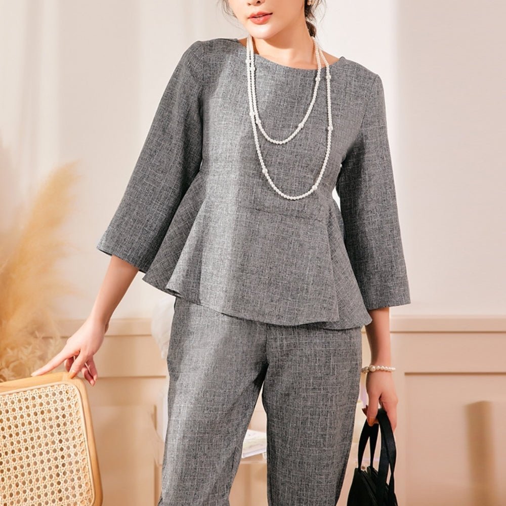 ペプラムセットアップ｜オフィスカジュアル レディース 通販【ミレジェネ】