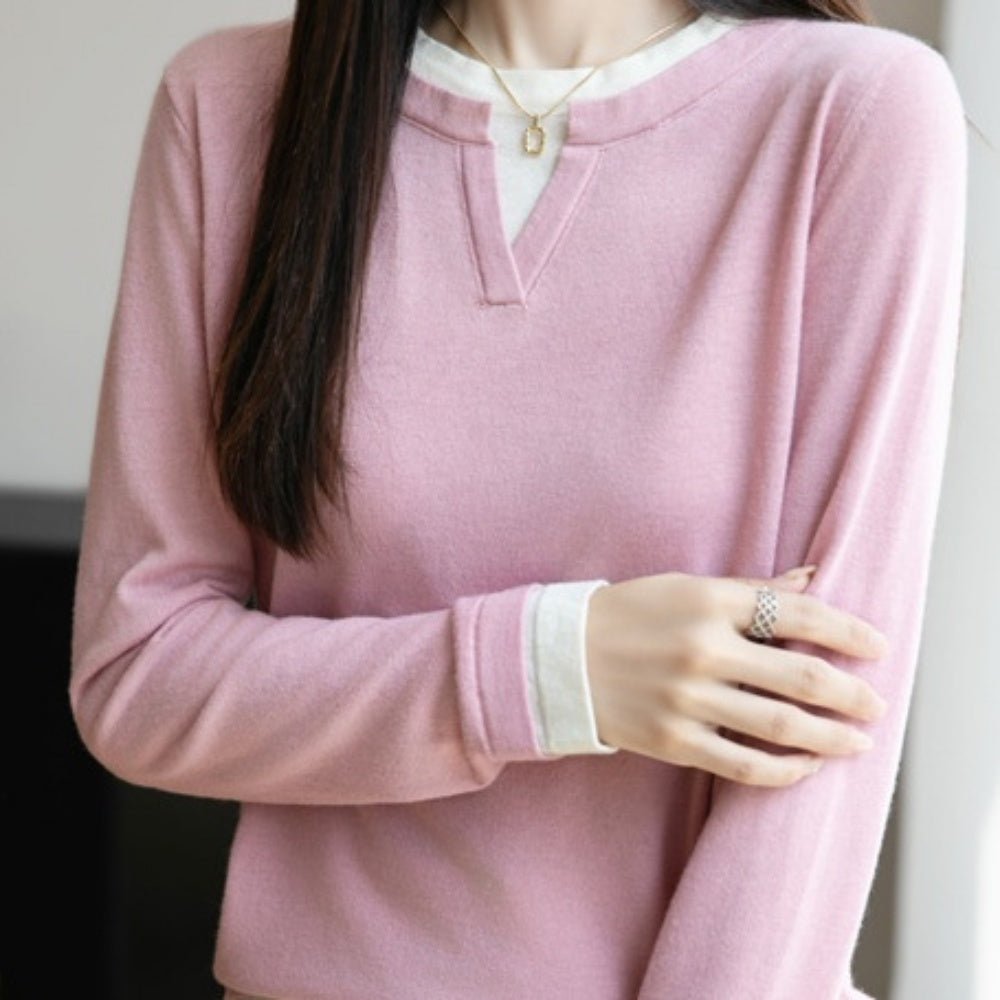 フェイクツーピースニット｜オフィスカジュアル レディース 通販【ミレジェネ】