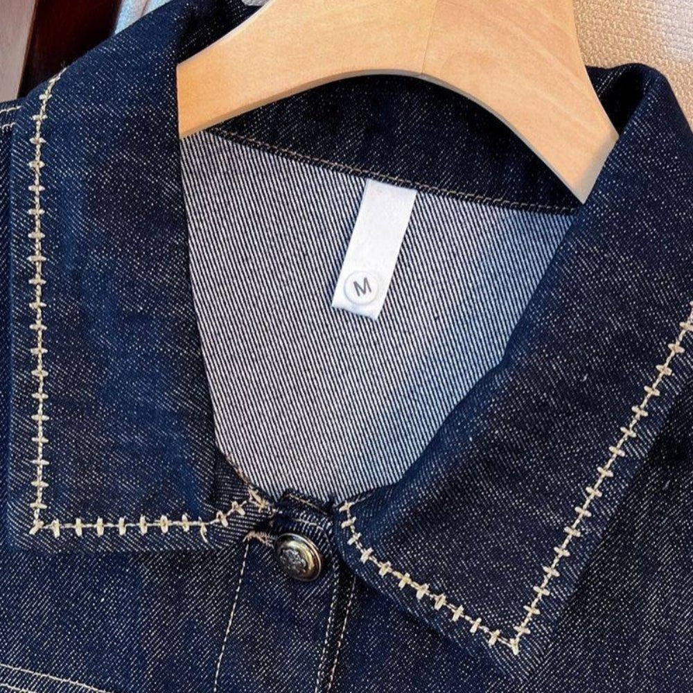 ステッチアクセントデニムジャケット｜オフィスカジュアル レディース 通販【ミレジェネ】