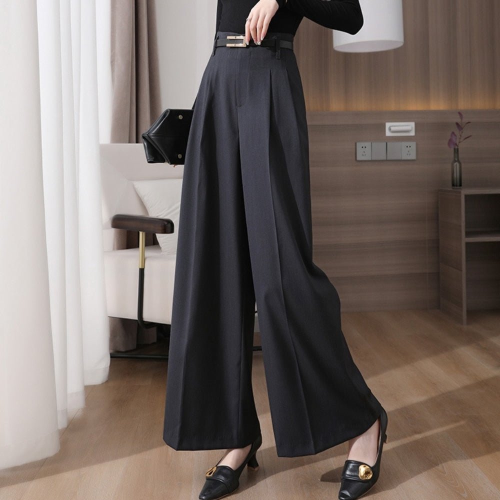ハイウエストタック入りワイドパンツ｜オフィスカジュアル レディース 通販【ミレジェネ】