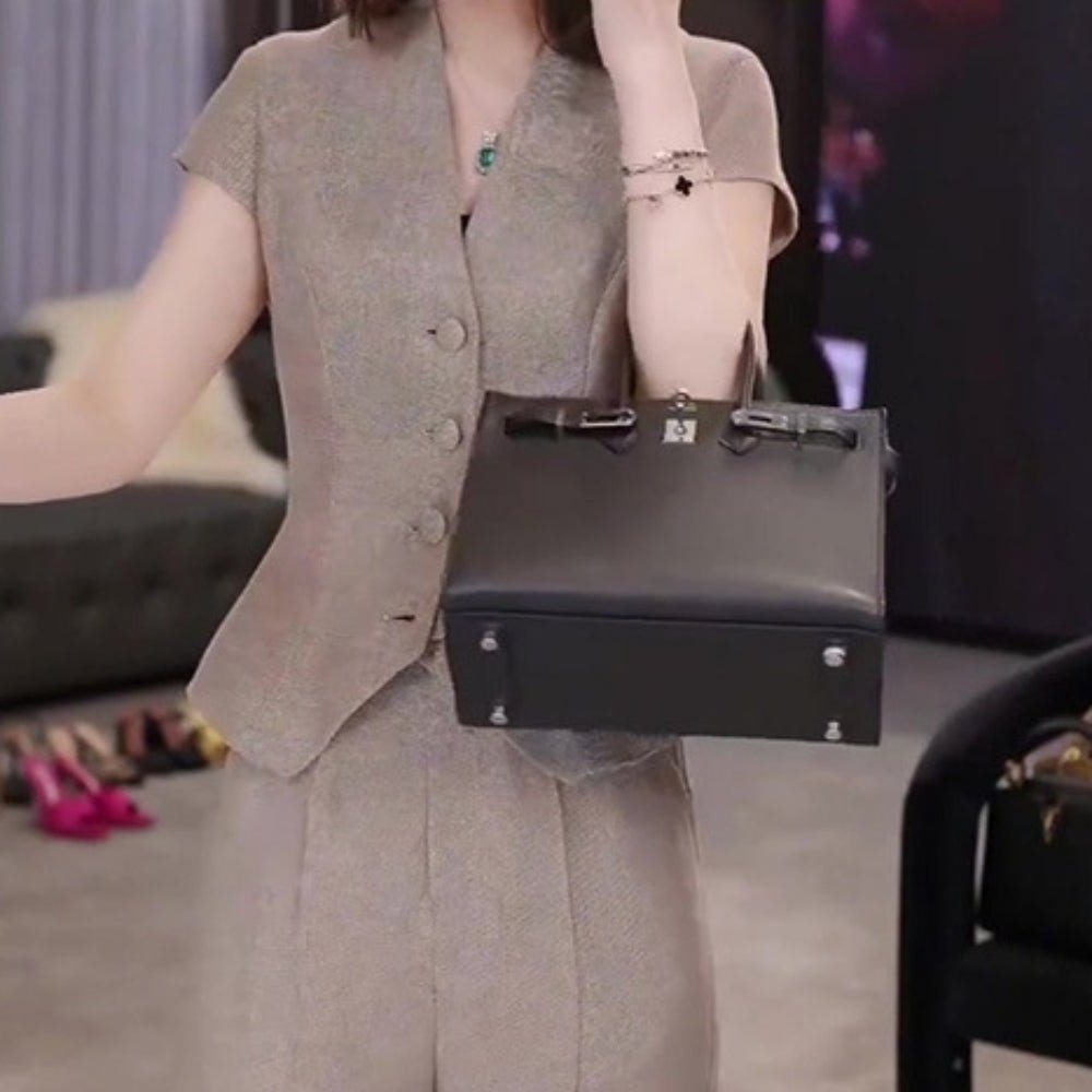 キャップスリーブジャケットセットアップ｜オフィスカジュアル レディース 通販【ミレジェネ】