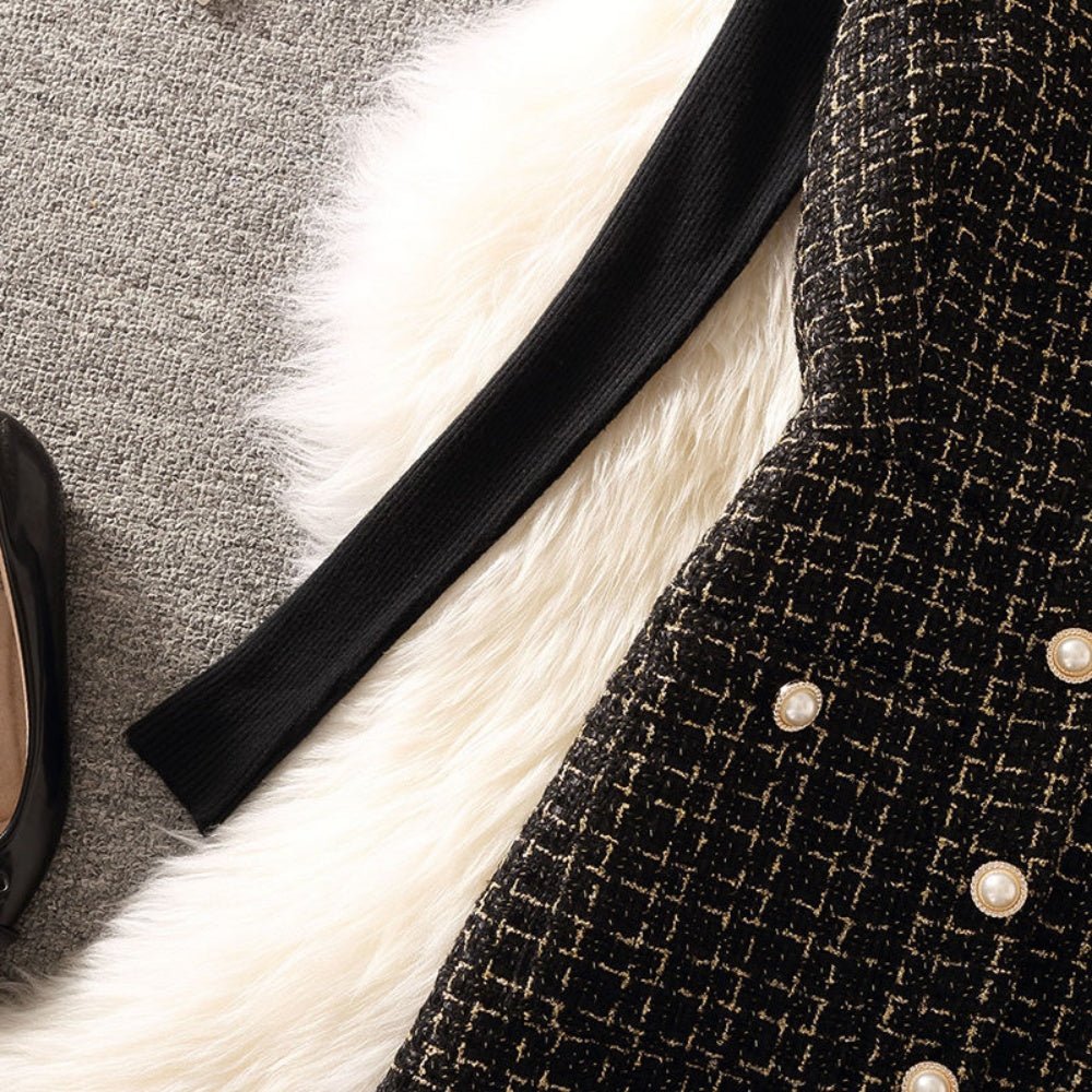 パールボタンツイードジャンパースカート｜オフィスカジュアル レディース 通販【ミレジェネ】