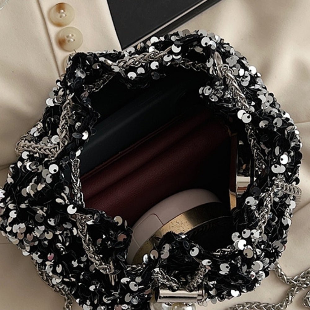 スパンコール巾着 ミニショルダーバッグ｜オフィスカジュアル レディース 通販【ミレジェネ】