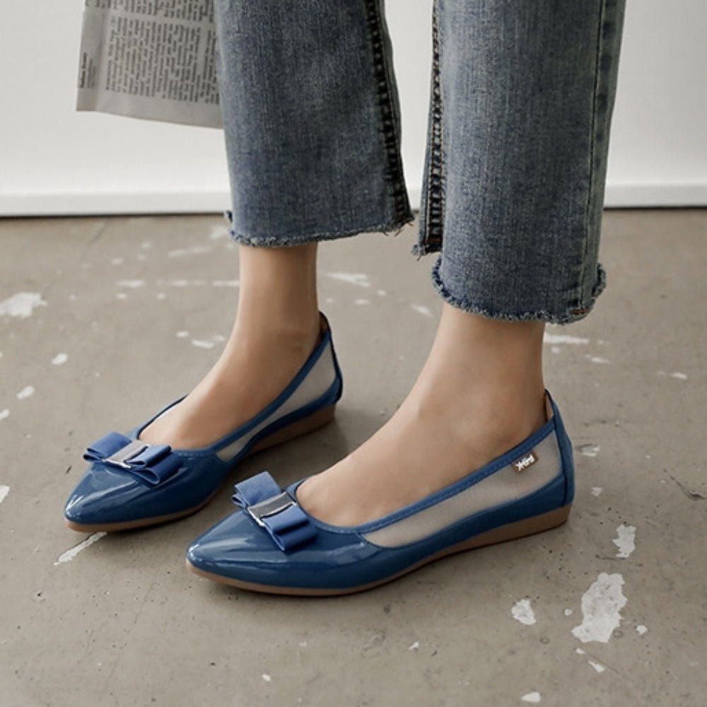 サイドメッシュフラットパンプス｜オフィスカジュアル レディース 通販【ミレジェネ】