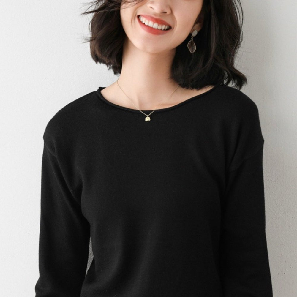 カシミヤ タッチボートネックセーター｜オフィスカジュアル レディース 通販【ミレジェネ】