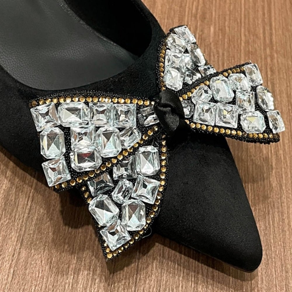 ビジューリボン付きパンプス｜オフィスカジュアル レディース 通販【ミレジェネ】