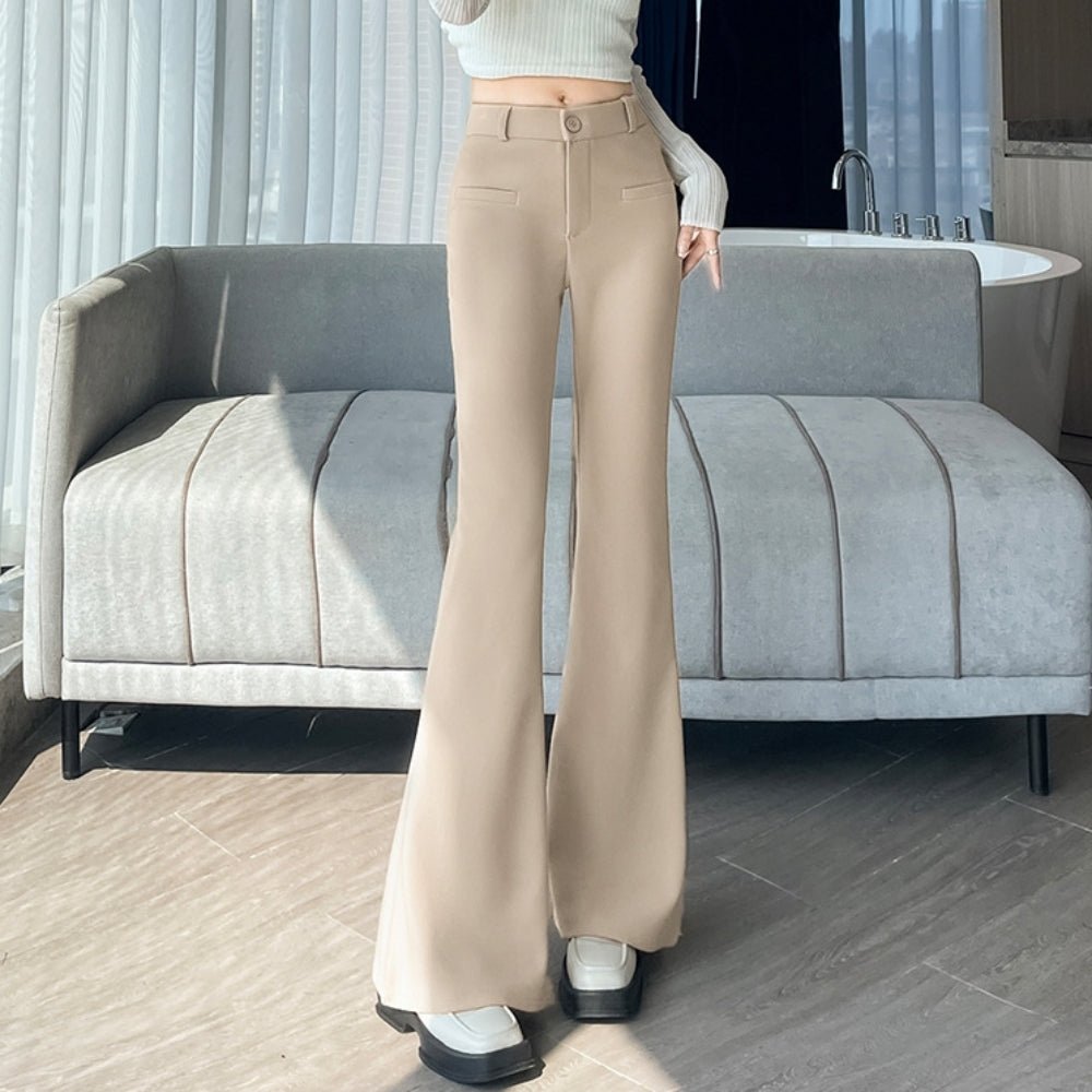 裾フレアストレッチパンツ｜オフィスカジュアル レディース 通販【ミレジェネ】