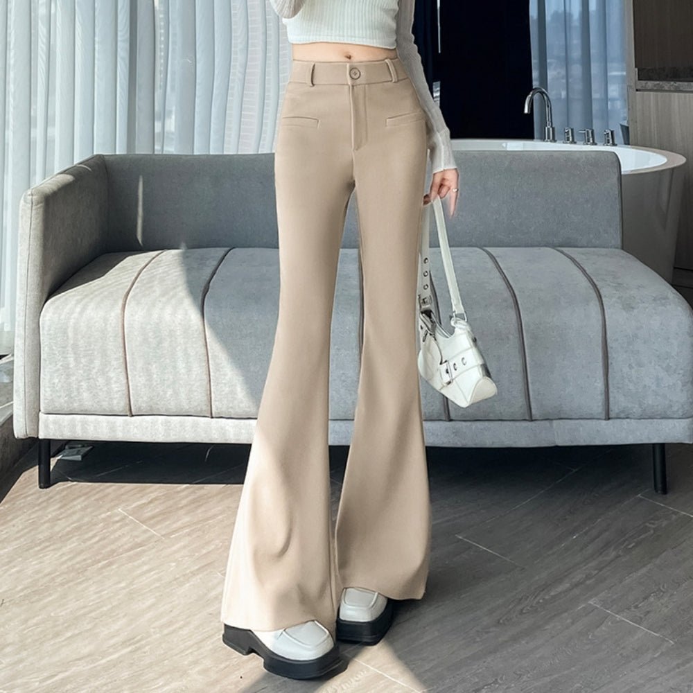 裾フレアストレッチパンツ｜オフィスカジュアル レディース 通販【ミレジェネ】