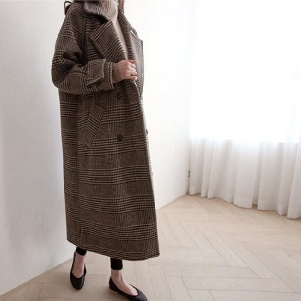 チェック柄ロングコート｜オフィスカジュアル レディース 通販【ミレジェネ】
