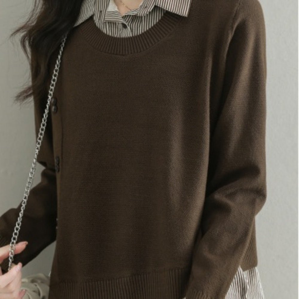 フェイクレイヤードニット｜オフィスカジュアル レディース 通販【ミレジェネ】