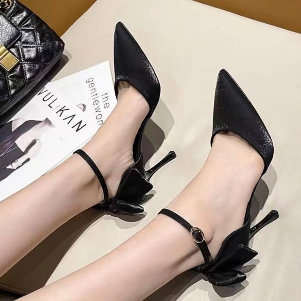 バックリボンストラップパンプス｜オフィスカジュアル レディース 通販【ミレジェネ】