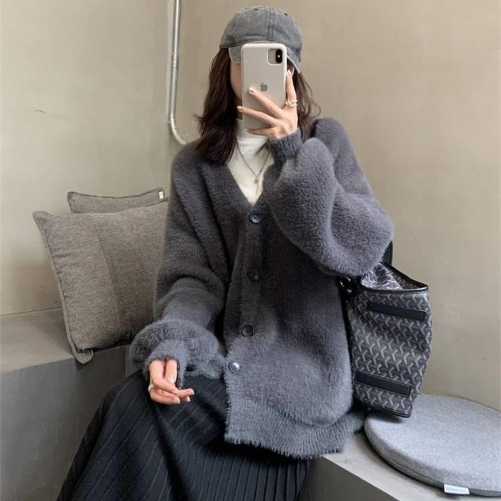 ミディアムシャギーカーディガン｜オフィスカジュアル レディース 通販【ミレジェネ】