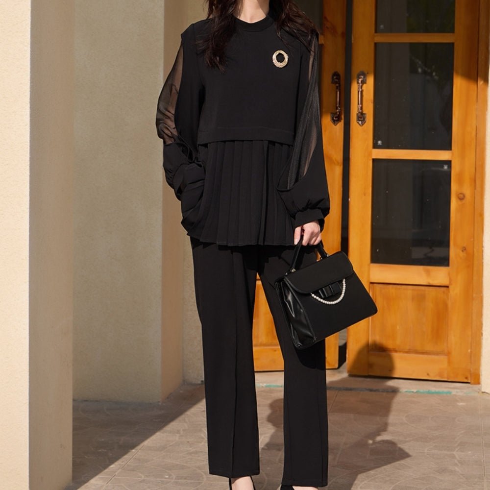 ペプラムシアーエレガントセットアップ｜オフィスカジュアル レディース 通販【ミレジェネ】