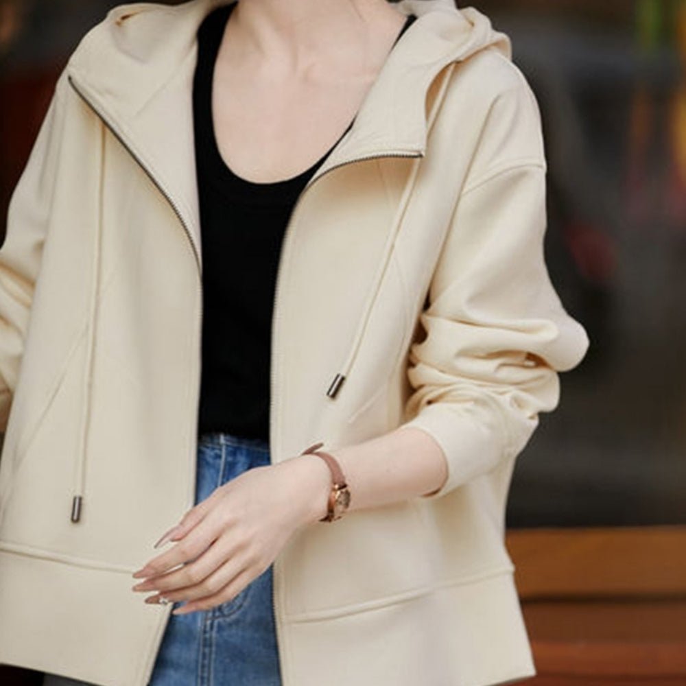 シルキージップアップパーカー｜オフィスカジュアル レディース 通販【ミレジェネ】