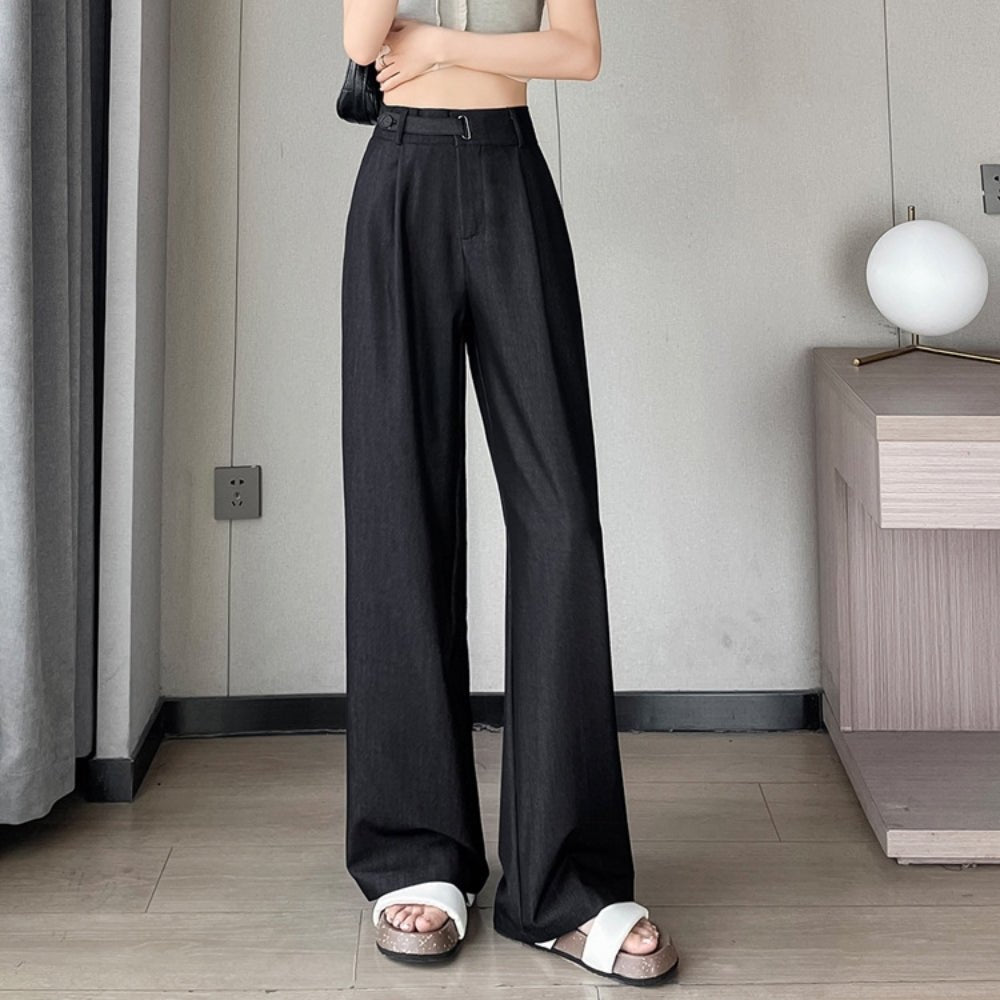 テンセルデニムストレートパンツ｜オフィスカジュアル レディース 通販【ミレジェネ】