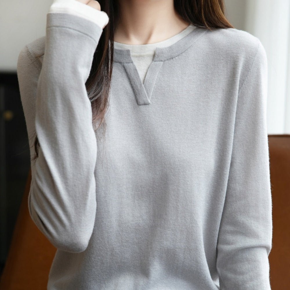 フェイクツーピースニット｜オフィスカジュアル レディース 通販【ミレジェネ】