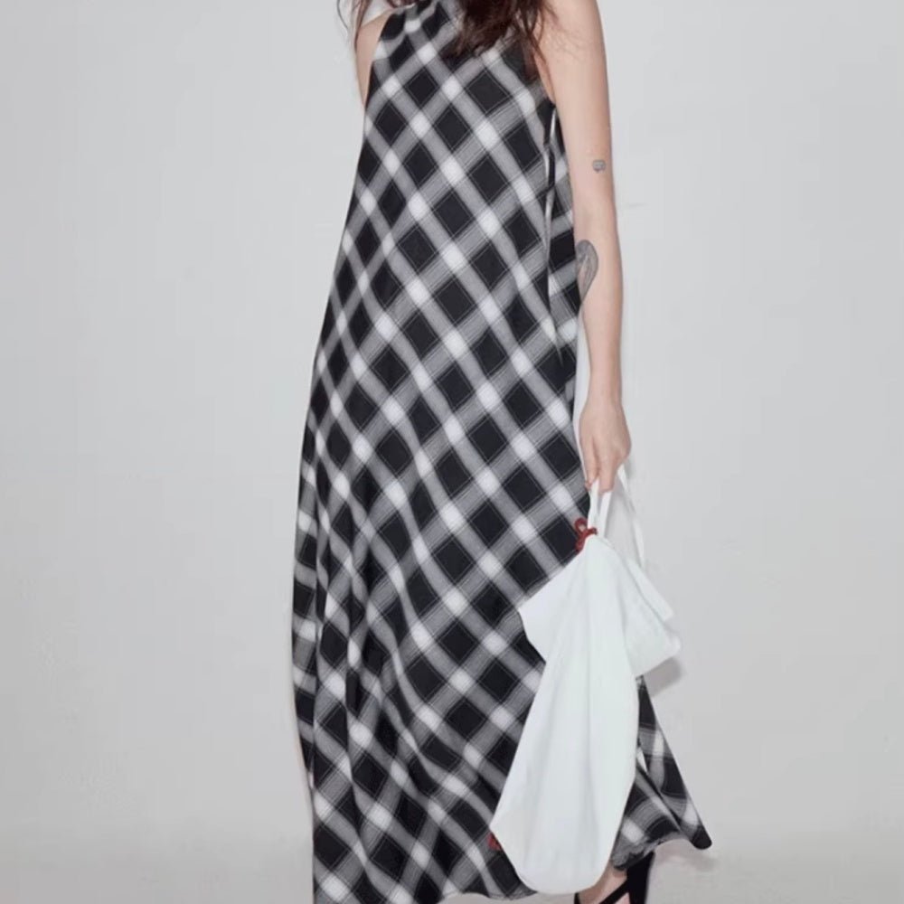 チェック柄リラックスワンピース｜オフィスカジュアル レディース 通販【ミレジェネ】