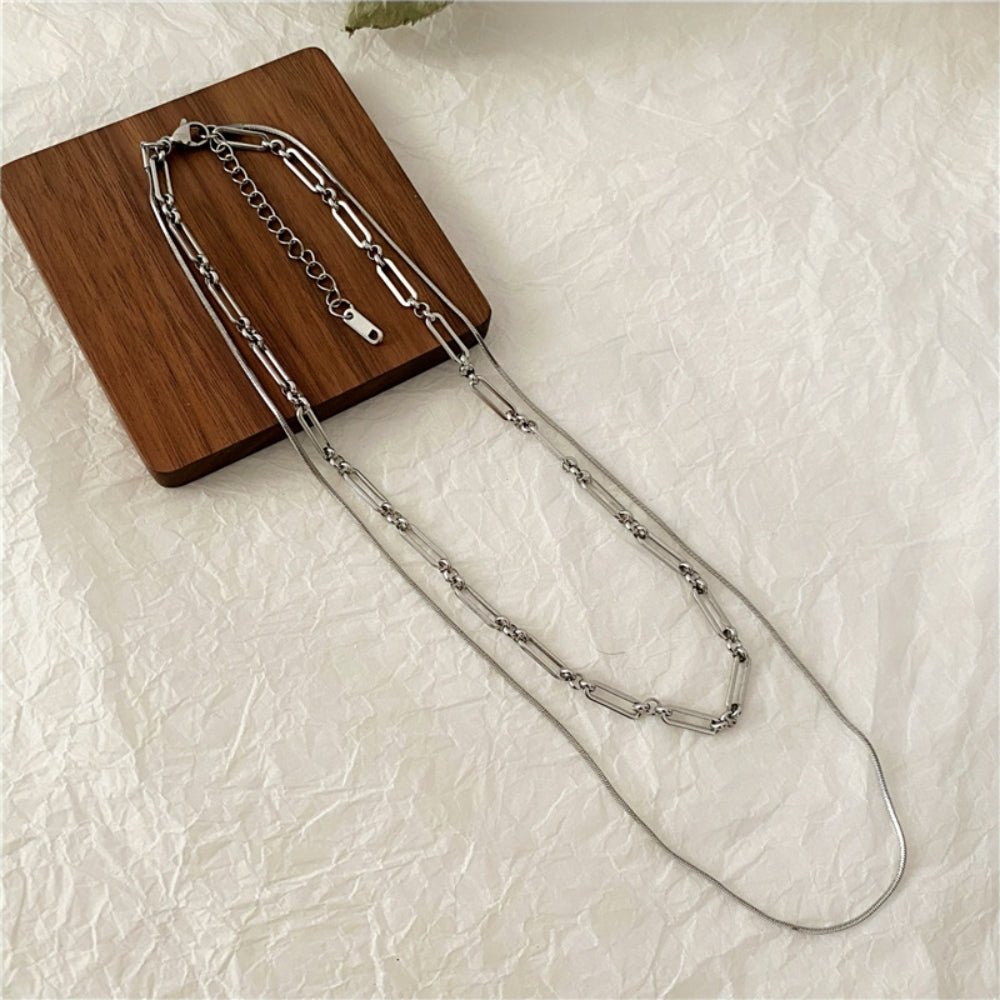 ダブルチェーンネックレス｜オフィスカジュアル レディース 通販【ミレジェネ】