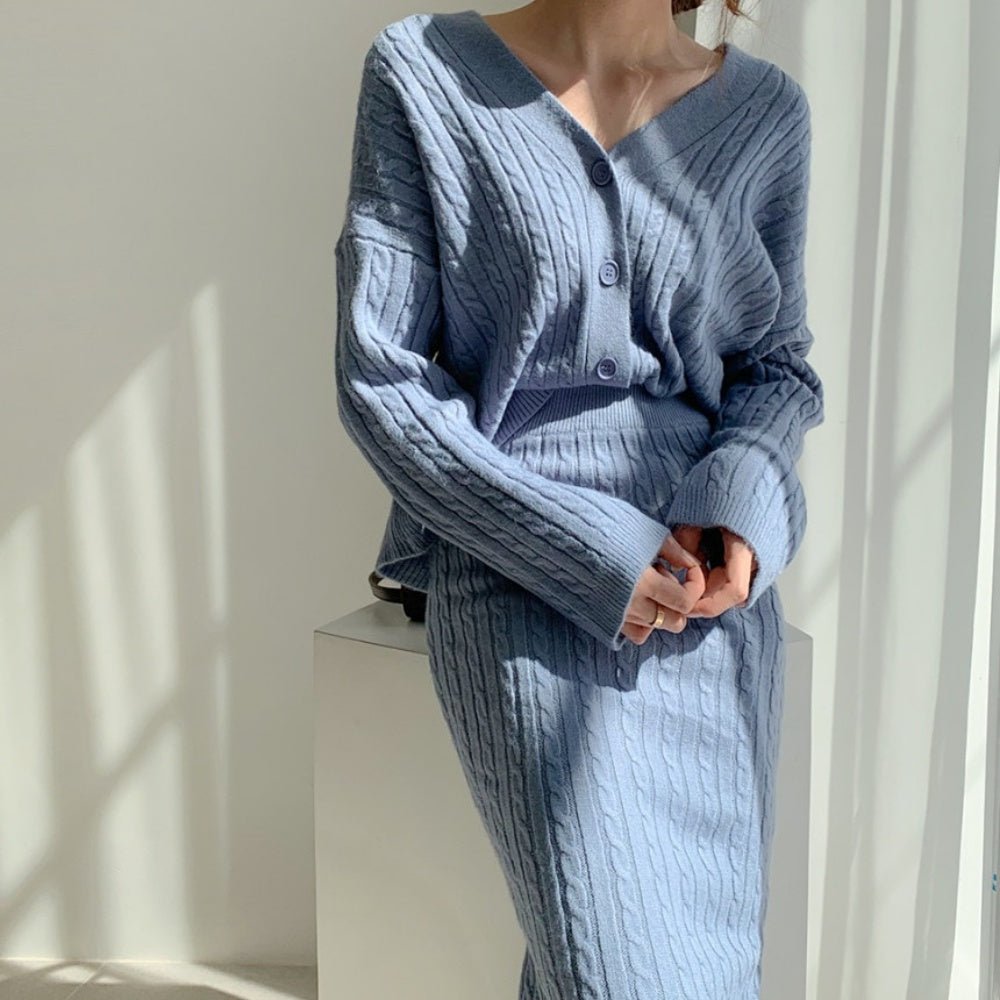 ケーブルニットセットアップ｜オフィスカジュアル レディース 通販【ミレジェネ】